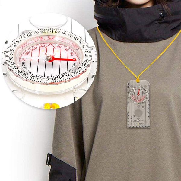 

multifunctional mini ruler accurate map scale compass outdoor climbing camping survival tools navigation