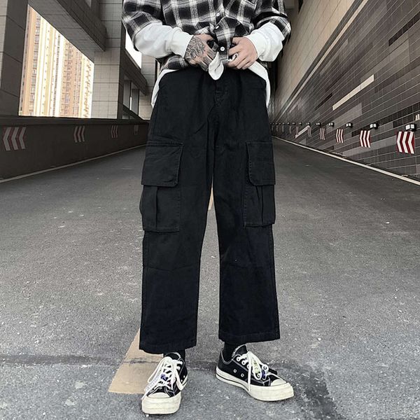 

men's casual pants in spring and summer, Black