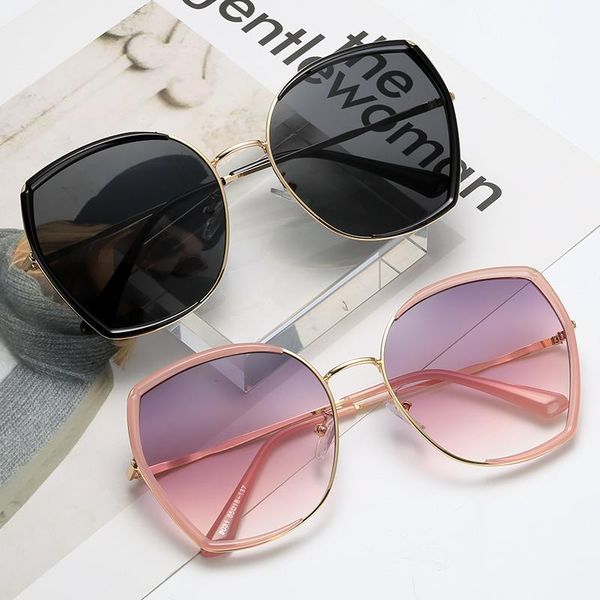 

sunglasses 2021 new oversized pink shades grey uv400 vintage eyewear sun longkeeper glasses metal butterfly women gafas de sol crnrc, White;black
