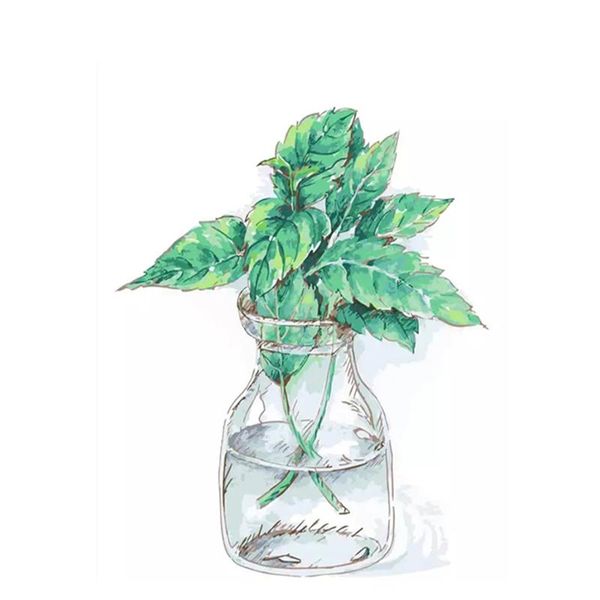 

paintings flowers painting by number vase on canvas for drawing handmade diy craft kits acrylic paint adults coloring decor