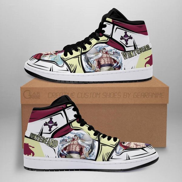 

whitebeard sneakers yonko one piece anime shoes fan gift