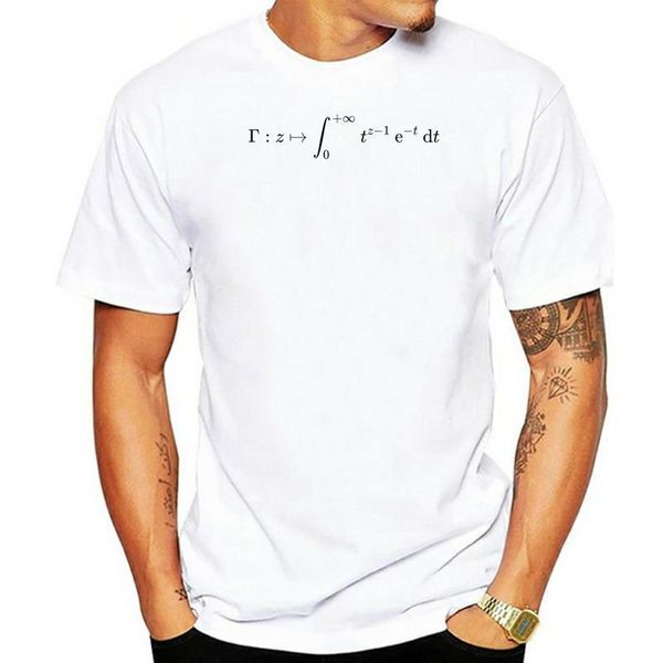 

men's t-shirts euler gamma function classic t-shirt, White;black