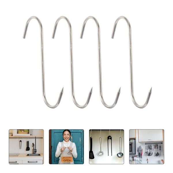 

10pcs hooks processing metal s-hooks bacon hanger smoker & rails