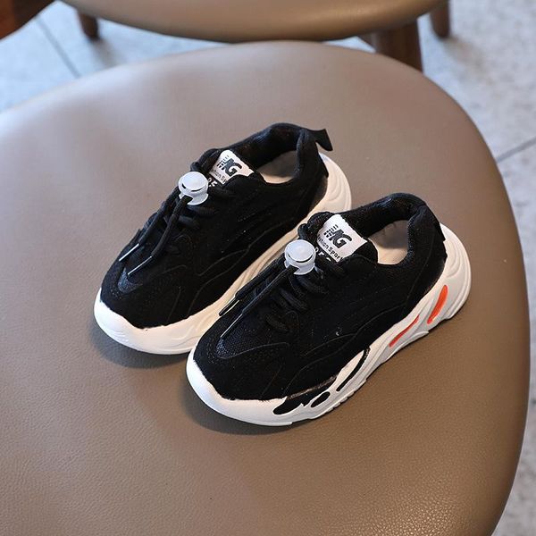

athletic & outdoor 2021 autumn winter baby sports shoes 1-6 years toddler breathable boys girls casual running sneakers 21-30, Black