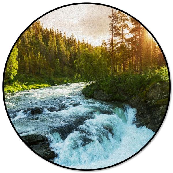 

carpets jungle mountain forest carpet for living room children bed floor round home decor rugs soft mat