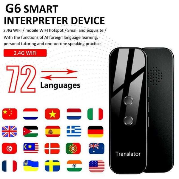 G6 Akıllı Tercüman 72 Dil Akıllı Tercüman Dil Tercüman, IOS Android Akıllı Telefon için Uzak Ses Tercümesi