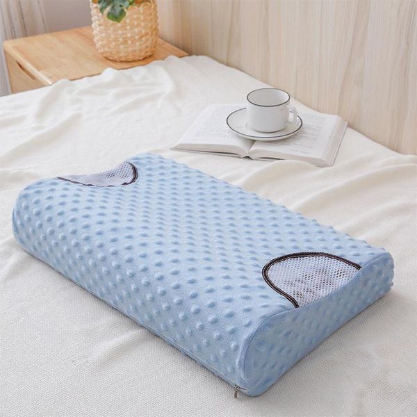 

pillow 2021 promotion slow rebound therapy memory foam solid color soft core with pillowcase decorations for home pregnancy