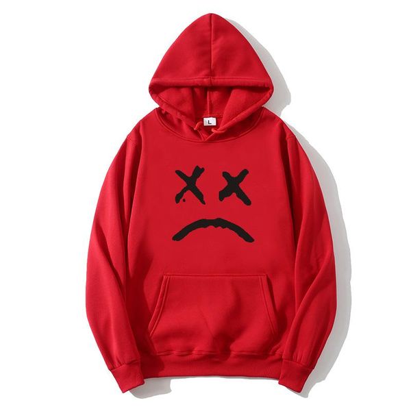 

men's hoodies & sweatshirts hoodie sweatshirt lil peep love glimpse crying face print women's pullover street style, Black
