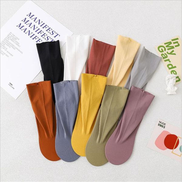 

socks & hosiery summer thin japanese solid color candy ins street tide ice silk cotton bottom sweat-absorbent girl, Black;white