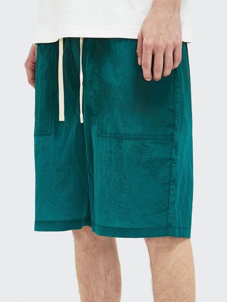 

men tie waist slant pocket shorts v9sy#, Black