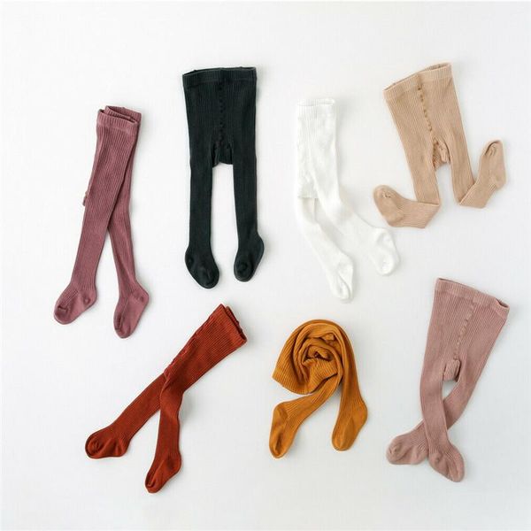 

footies pudcoco lovely autumn warm children girls pantyhose tights cotton toddlers baby long leggings pure color clothing, Blue