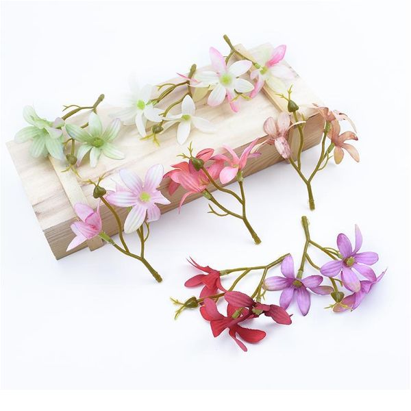 

5 pieces silk hydrangea wedding home decor fake plastic flower wall diy scrapbooking christmas wreath artificial qylbvm