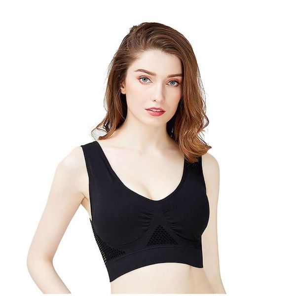 

gym clothing wire-hollow out breathable sporting bra yoga running large slim size women casual, yoga, all season, White;black
