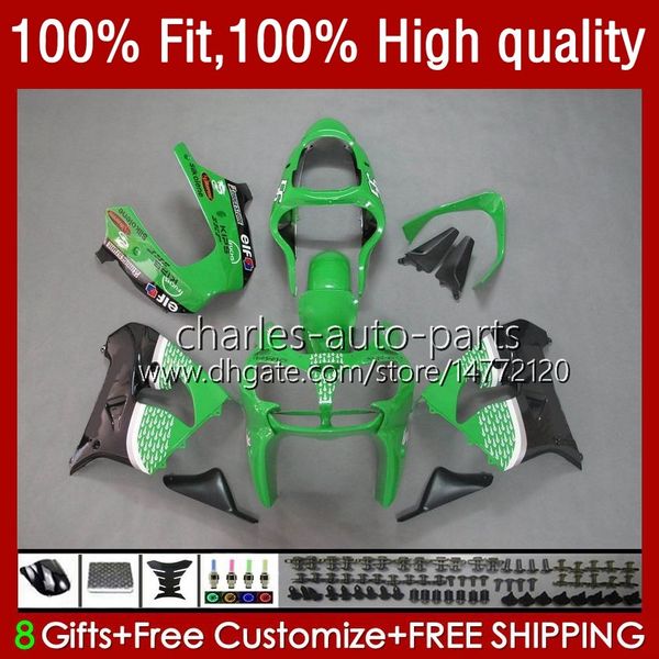 Тело Для KAWASAKI ZX900 ZX900CC ZX9 R ZX9R 00 01 02 03 56HC.64 ZX 9R 9 R 900 900cc ZX9R 2000 2001 2002 2003 Полный обтекатели Комплект черно-серебристый