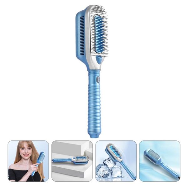 

hair brushes 1pc anion dual curling straightening comb chic styling (plug), Silver
