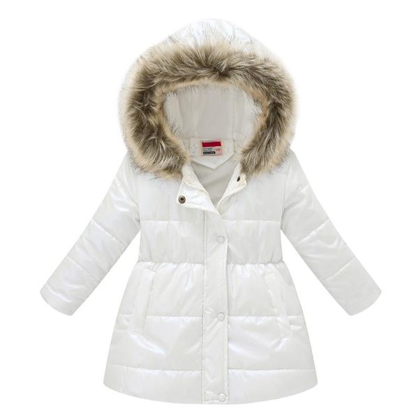 

down coat warm hooded drawstring long jackets toddler outerwear children winter baby boys girls cotton-padded parka coats thicken, Blue;gray