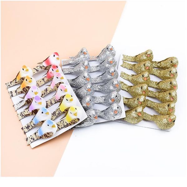 

12pcs fake foam multicolor bird fridge sticker christmas wreath decorations for home wedding party kids toys artificia jllbja