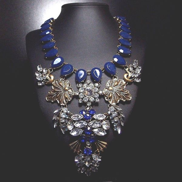 

jewelry exaggerated necklace carved baroque necklace blwjyp, Red;brown