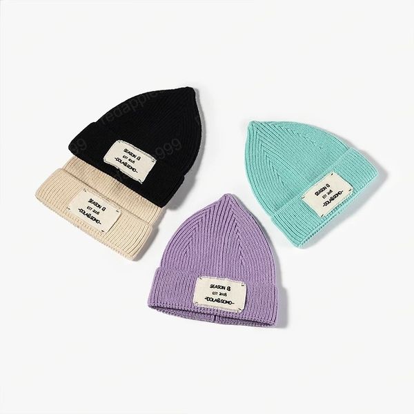 Chapéu de malha Mulheres Inverno Hiphop Letras sem beirais Beanie Pointy Outono Inverno Outdoor Wool Woolen Cashmere Gorros