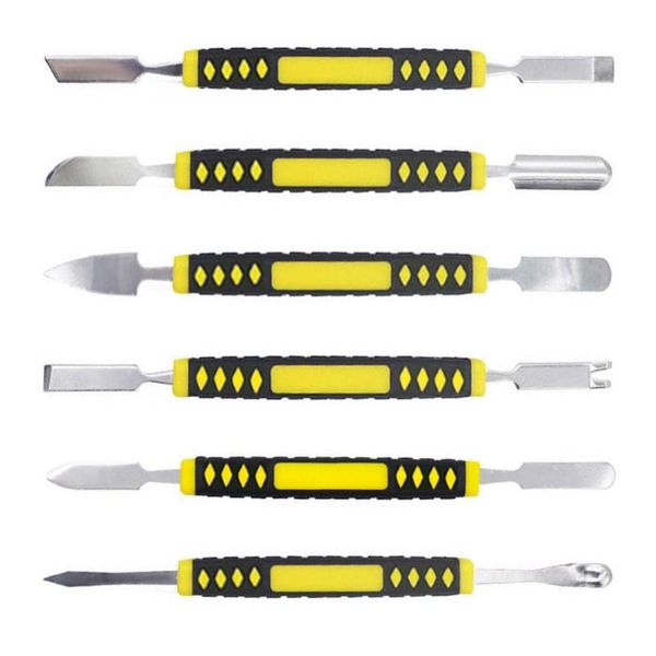 

professional hand tool sets 6pcs universal mobile phone repair opening scraper kit dual ends metal crowbar set pry