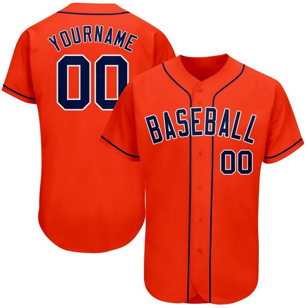

custom orange white-green authentic baseball jersey, Blue;black