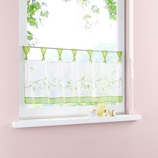 

curtain & drapes yarn embroidered flowers kitchen small coffee curtains fashion voile decorative items living room for flat window