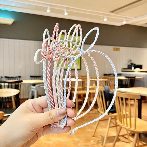 

hair accessories 2021 korean small fresh plaid hoop cute cartoon hairbands ears wash face simple headband summer, Slivery;white