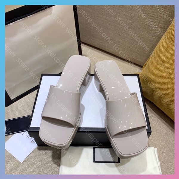 

new sale 5.5 cm heels sandals luxurys designers women sandals slides beach sliders sandalias wedges sandales luxury slide des sandales flip, Black