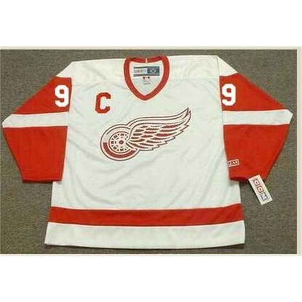 

goodjob men youth women vintage men #9 gordie howe detroit red wings 1962 ccm hockey jersey size s-5xl or custom any name or number, Black