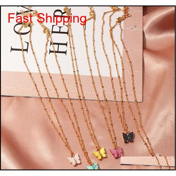 

2020 ins butterfly necklace women pendant necklaces fashion jewelry gift for gir jllxub dh_garden, Silver