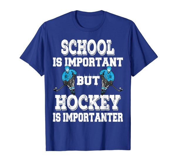 

hockey is importanter shirt for boys and kids, White;black