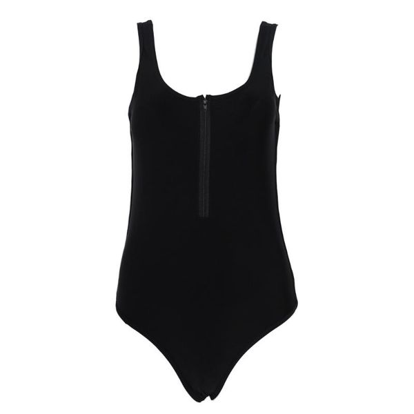 

v neck zipper one-piece swimsuit high cut swimwear women bikini low cut maillot