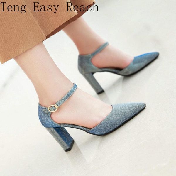

2021 summer pointed cover toe block high heels woman's shoes glitter bling party wedding stilettos women sandals, Black