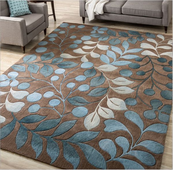 

flowers and plants printed carpet living room modern household sofa tea table beoom covered with bedside mattrs