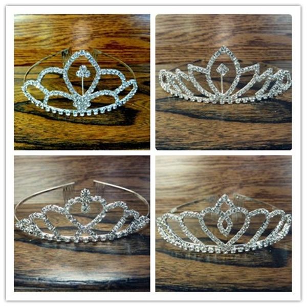 

hair clips & barrettes c135715 crystal crown bridal headdress rhinestone jewelry girl bridesmaid wedding accessories birthday, Golden;silver