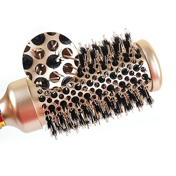 

hair brushes 4 sizes professional salon styling tools round comb hairdressing curling ceramic iron barrel 20#826, Silver