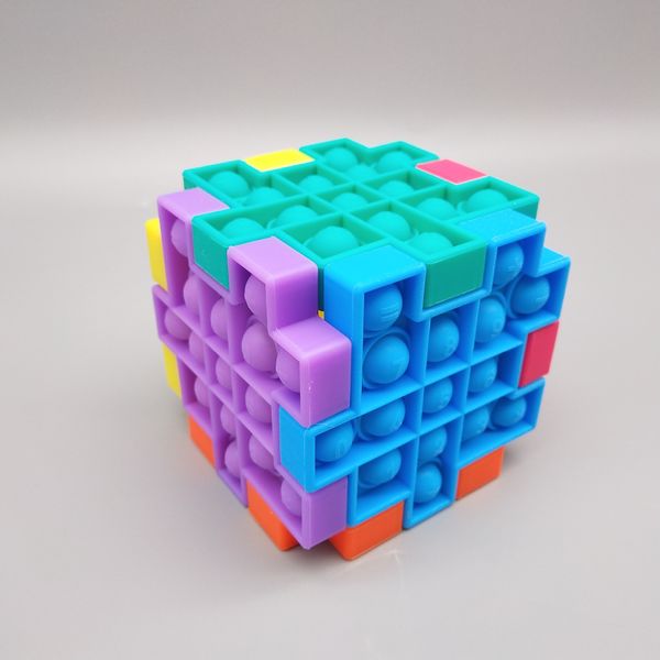 

decompression toy first to fight the mouse building blocks cross-border creative rubik's cube fun press bubble silica gel educational t