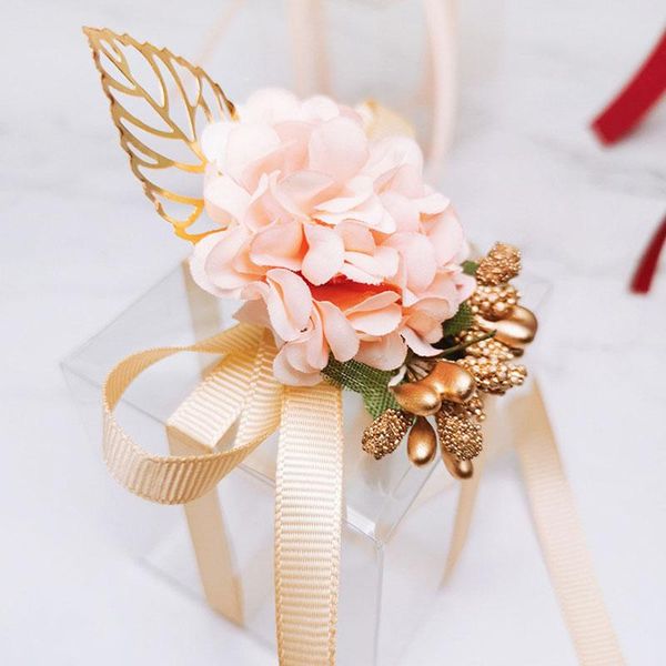 

gift wrap 1pcs pvc transparent candy box birthday wedding party favors gifts square flower ribbon romantic packaging