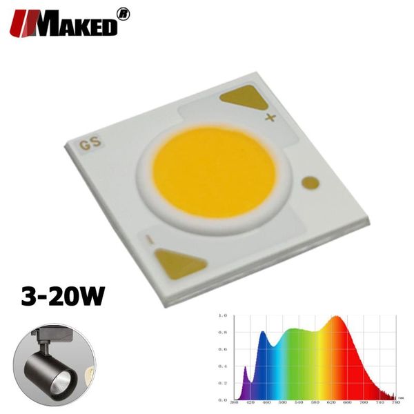 

light beads 20pc full spectrum led cob 5 7 10 12 15 18 20w ra97 36v 130lm/w 1616-11mm 3000-4000-5000k all color gamut sun grow source
