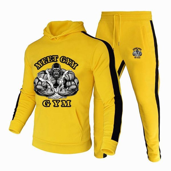 

men's tracksuits 2021 winter hoodies suits men fashion fleece hoodie brand pants casual jogger suit tracksuit sweatshirt pullover, Gray