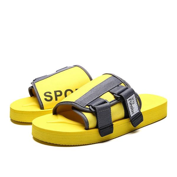 

slippers cowcom 2021 summer sun men's outdoor casual indoor anti-slip thick bottomed foot covering sandals wjd, Black