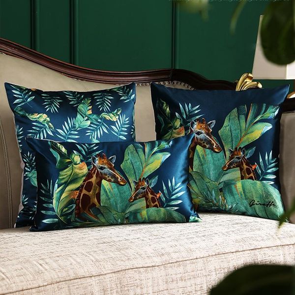 

pillow case home decor square sofa pillow living room cushion cover european print pillowcase office back cushion