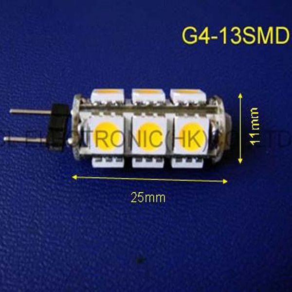 

bulbs 13smd 12v g4 led g4led lamps 12vdc lighting ( 100pcs/lot)