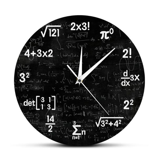 

math equations and notations mathematics chalkboard geek wall clock educational gifts for kids teachers school classroom decor