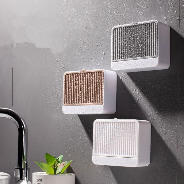 

soap dishes 1/2 grid drain holder flip box bathroom accessories storage drawer tray shelf wall mounted perforation