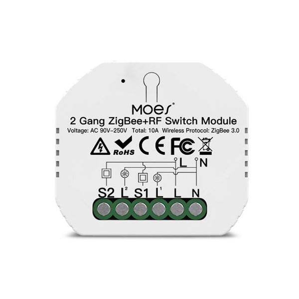 

smart home control tuya zigbee 3.0 light switch relay module 1/2/3 gang life/tuya control, 2mqsetup with alexa google hom