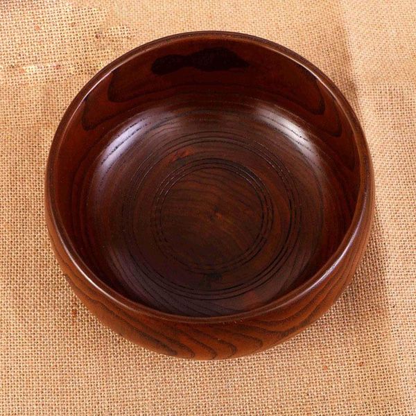 

bowls wood bowl solid wooden serving for soup salad rice noodles container tableware utensils