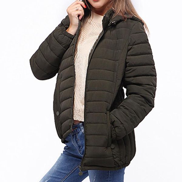 

women's trench coats 2021 women hooded parkas thin casual padded winter coat quilted jacket solid elegant loose plus size outwears wwm1, Tan;black