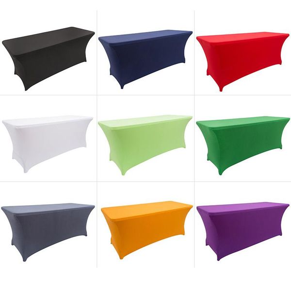 

table cloth 5/6/8 ft chair covers stretch spandex fitted rectangular tablecloths