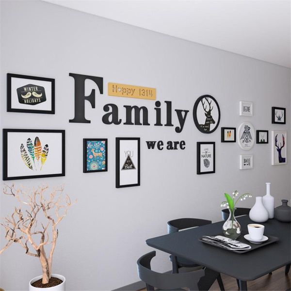 

frames and mouldings wooden for pictures we are family wall decor picture frame set painting reindeer head po cornice foto